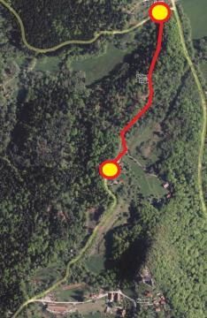 Popolna zapora ceste Kostel - Žaga